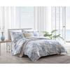 Cotton Duvet Cover Set with Matching Shams and Button Closure for All Season Home Decor In Bakers Bluff Blue