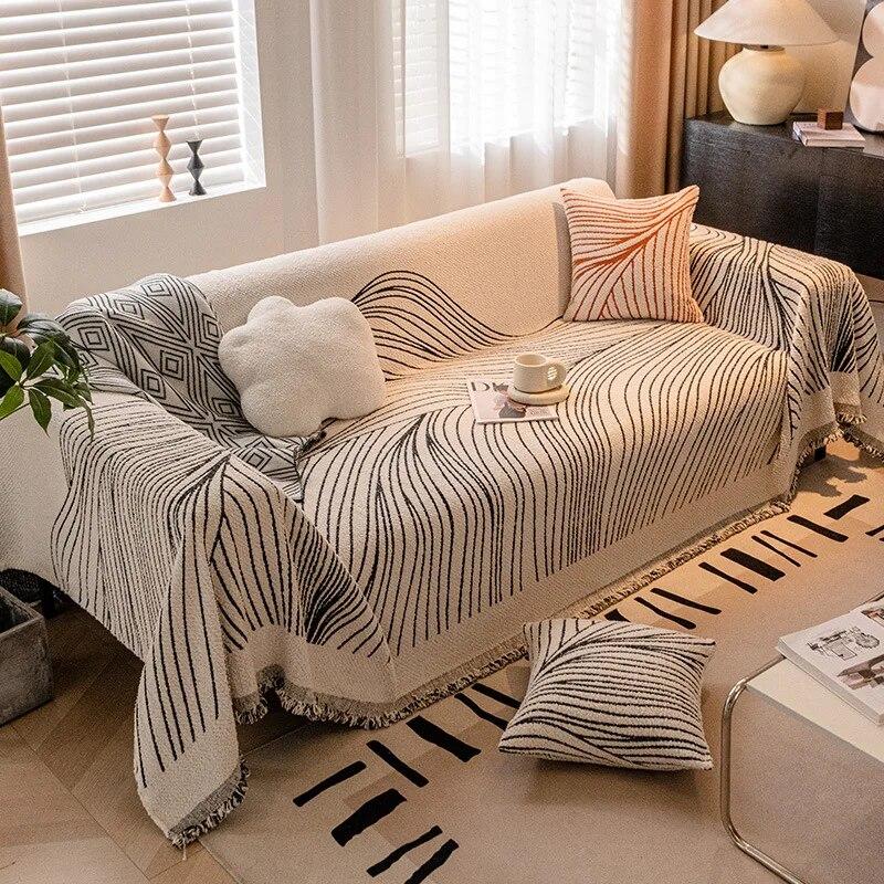 Nordic Sofa Throw Blankets Outdoor Camping Picnic Large Blanket Fit for Four Seasons Leisure Relax Beach Towel Travel Rug