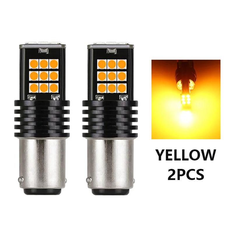 2Pcs Turn Signal Lamp 1156 BAU15S PY21w 1157 BAY15D LED Bulbs 3030SMD CANBUS NO ERROR Car Tail Bulb Backup Brake Light