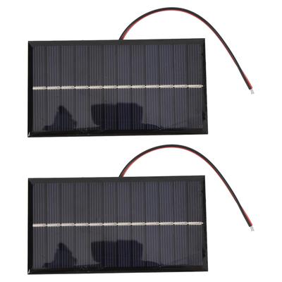 2 szt. Panel słoneczny z kablem 1W 6V Polikrystaliczny krzem Panel do ładowania słonecznego do telefonu komórkowego