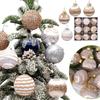 Christmas Tree Ornaments Satin Christmas Ball Ornaments Luxury For Xmas Holiday Party Indoor Decorations - 8cm 3.15inch Pac M4O6