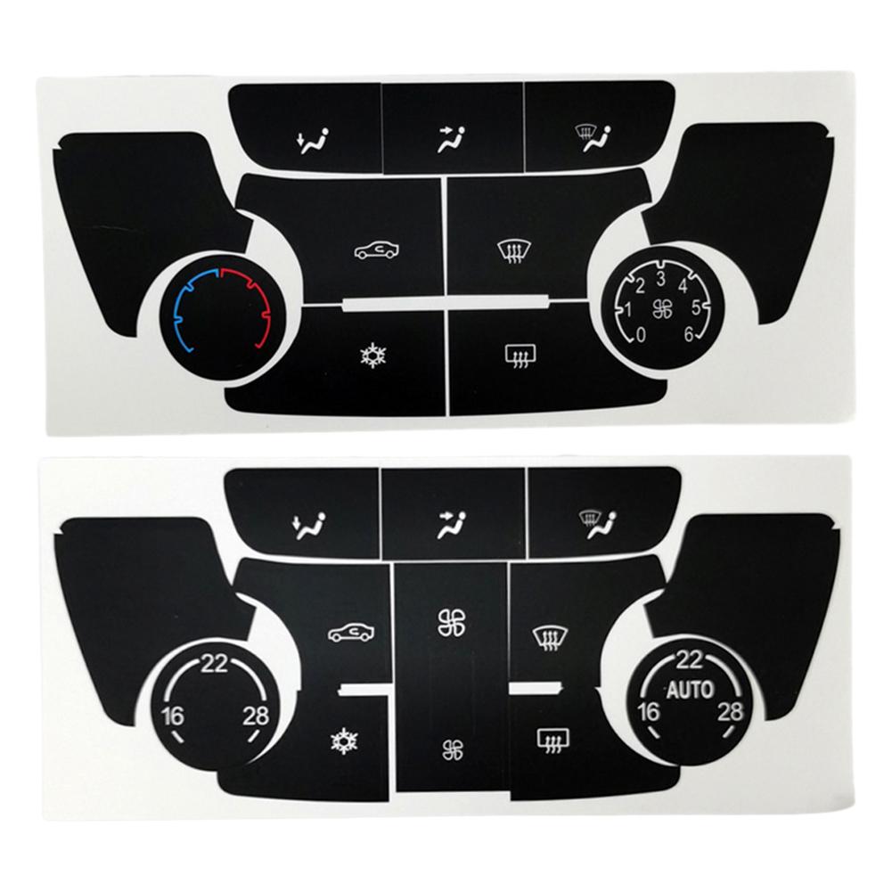Enhance Your Driving Experience With Black Button Repair Decal Sticker Set For Buick Verano AC Climate Control