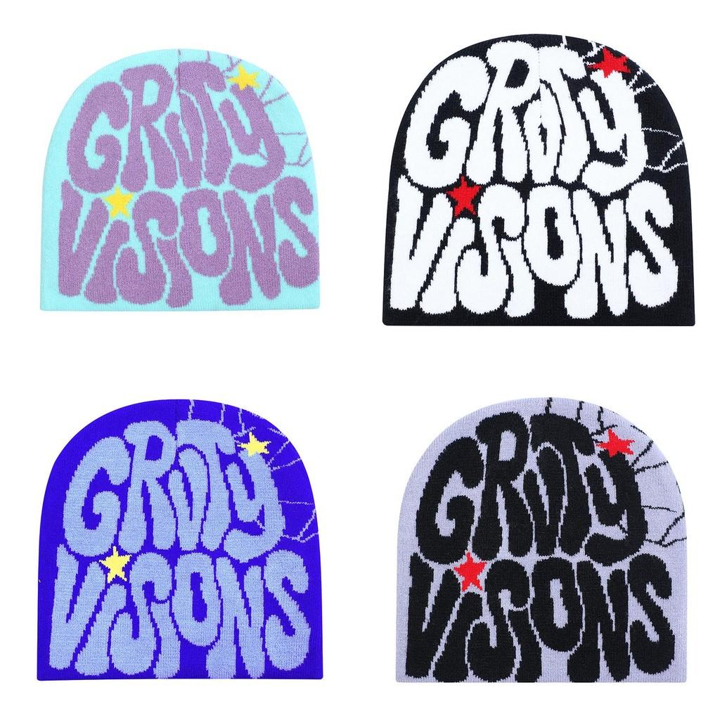 Gestrickte Beanie-Mütze mit doppelseitigem Muster für winterliche Wärme und Hiphop-Stil