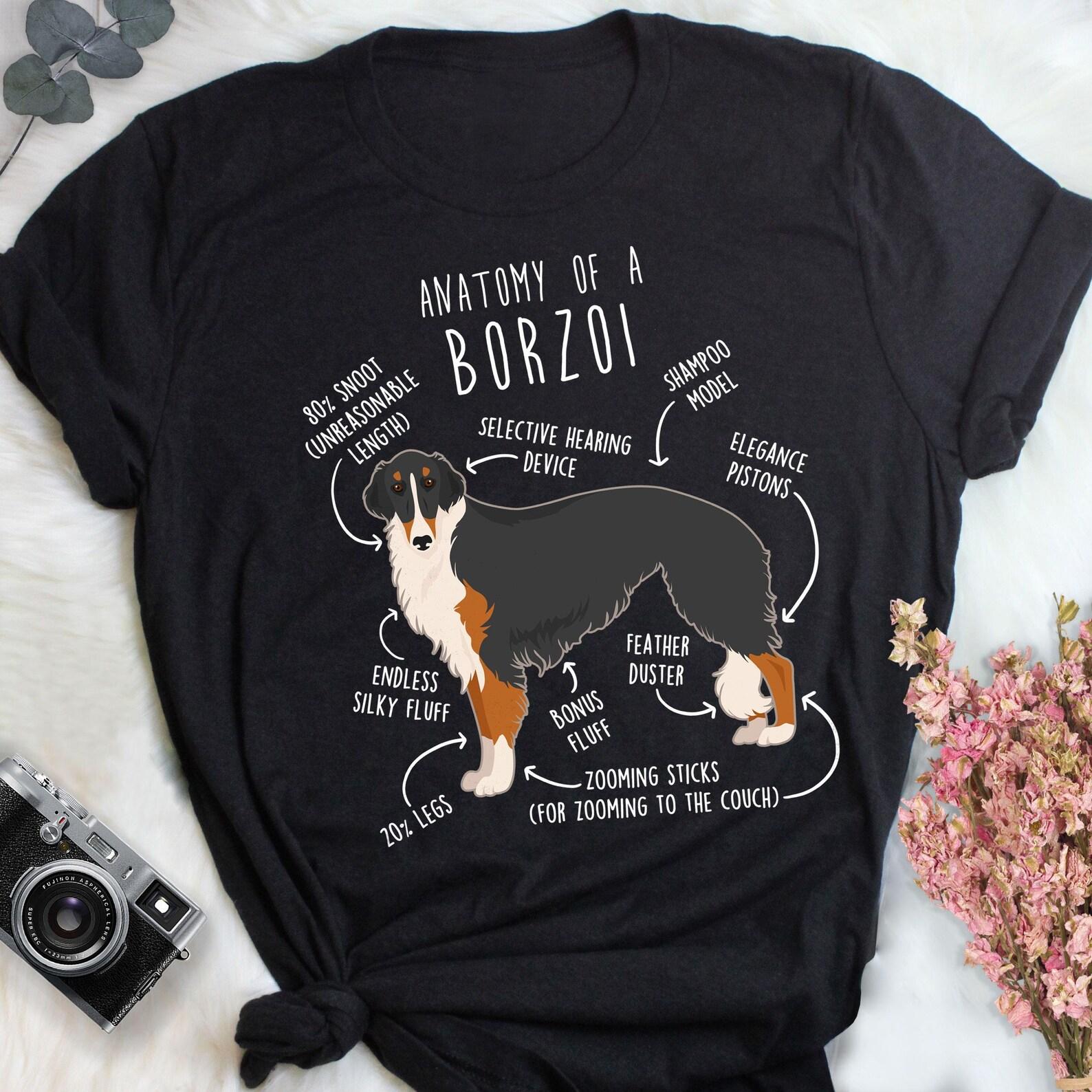 Tri Color Borzoi Shirt, , , Cute Tricolor Russian Hunting Sighthound T-shirt, Funny Dog Lover Gift, Pet Tee, Dog Mom Dog Dad 160