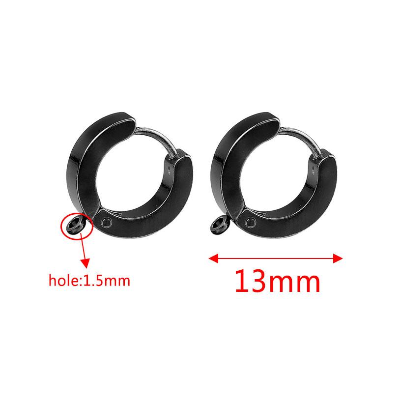 10pcs Gold Stainless Steel Hoop Earrings Hooks Round Earring Post for Women DIY Earrings Making Supplies Jewelry Accessories