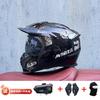 Full Face Motorcycle Helmet With Detachable Bluetooth Module ABS Shell Unisex All Season Retro Style