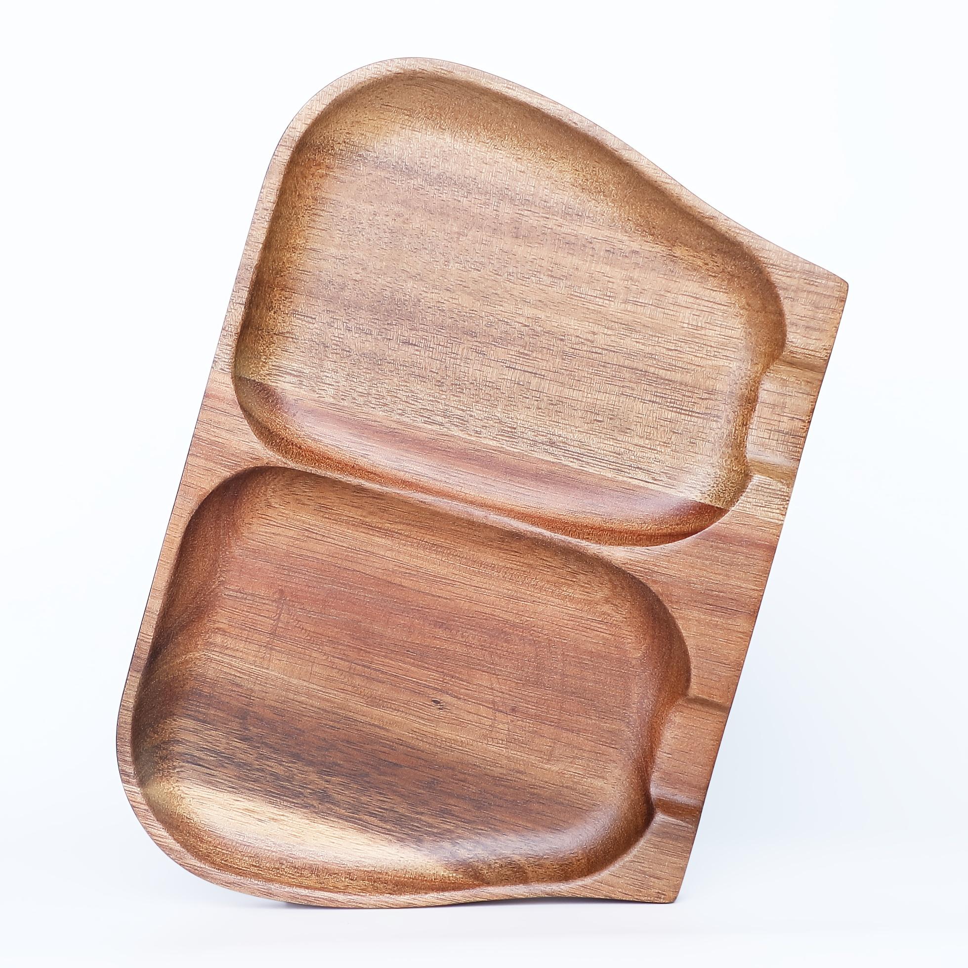 1Acacia wood pot rack Double-layer kitchen countertop spoon rack with non-slip silicone base Suitable for tableware Soup Spoon Cooking Style2 Spoon rest коричневый