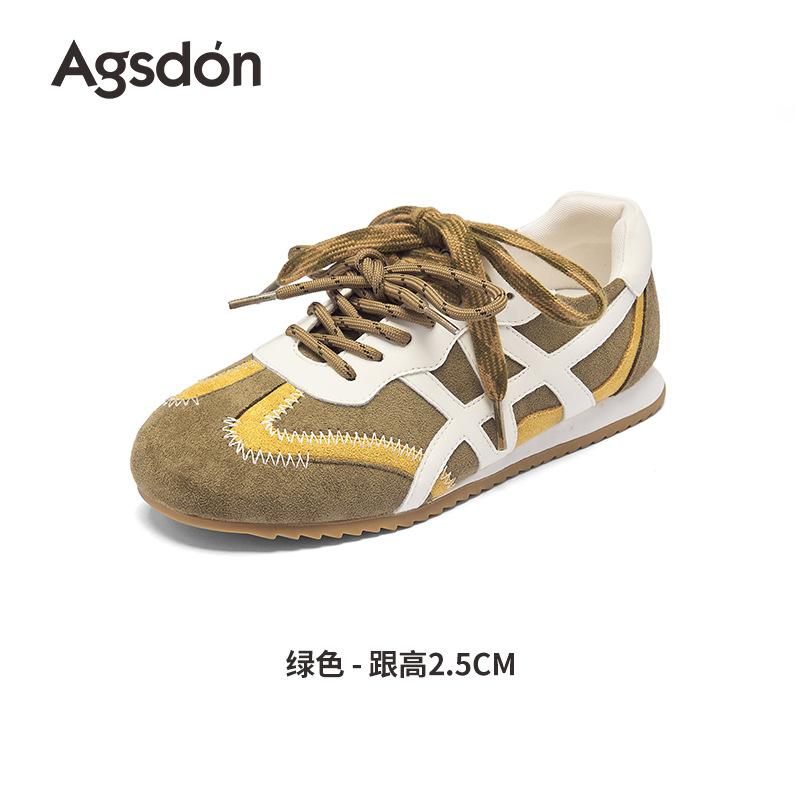 Augustine Yellow German Training Shoes Women's 2025 New Summer Casual Retro Ballet Thin-soled Forrest Gump Sports Shoes