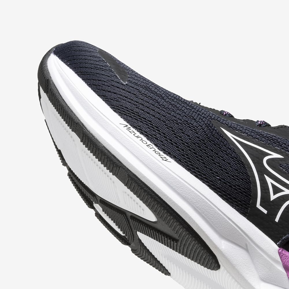 Mizuno Wave Revolt 3 Running Thick Navy X White X Purple 2E Shoes, Jogging, Marathon, Training, Sports, Lightweight, Resilient, Sole, Women's, Pink,