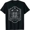 Servische dubbelkoppige adelaar Wapen van Servië Heren T-shirt Korte Mouw Casual Katoen Ronde Hals Zomer Herenkleding