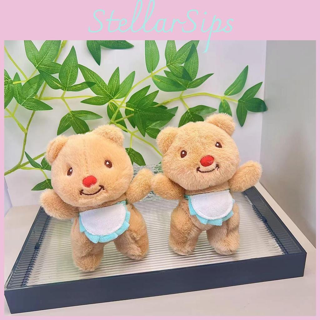 Cute And Cuddly 17cm Butter Yellow Bear Plush Doll Keychain For Students Backpack