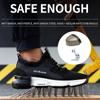 Lightweight Work Safety Shoes Men Women Steel Toe Shoes Plus Size Industrial Safety Boots Breathable Protective Work Sneakers