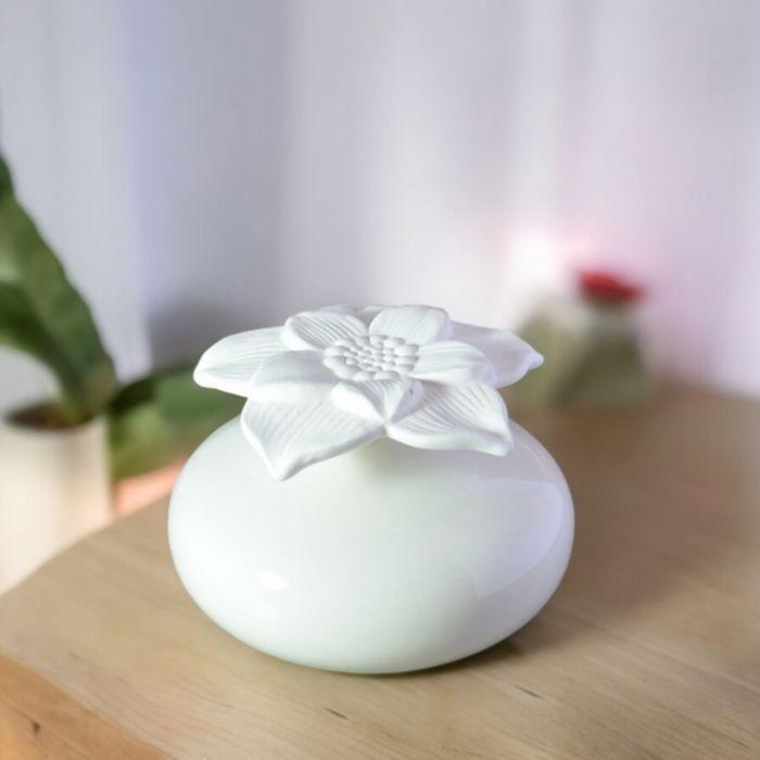 ZEN'AROME - Diffuseur Par Capillartié Narcisse Blanc - Décoratif Et Coloré - Diffusion Naturelle Et Saine - 5 X 10 Cm
