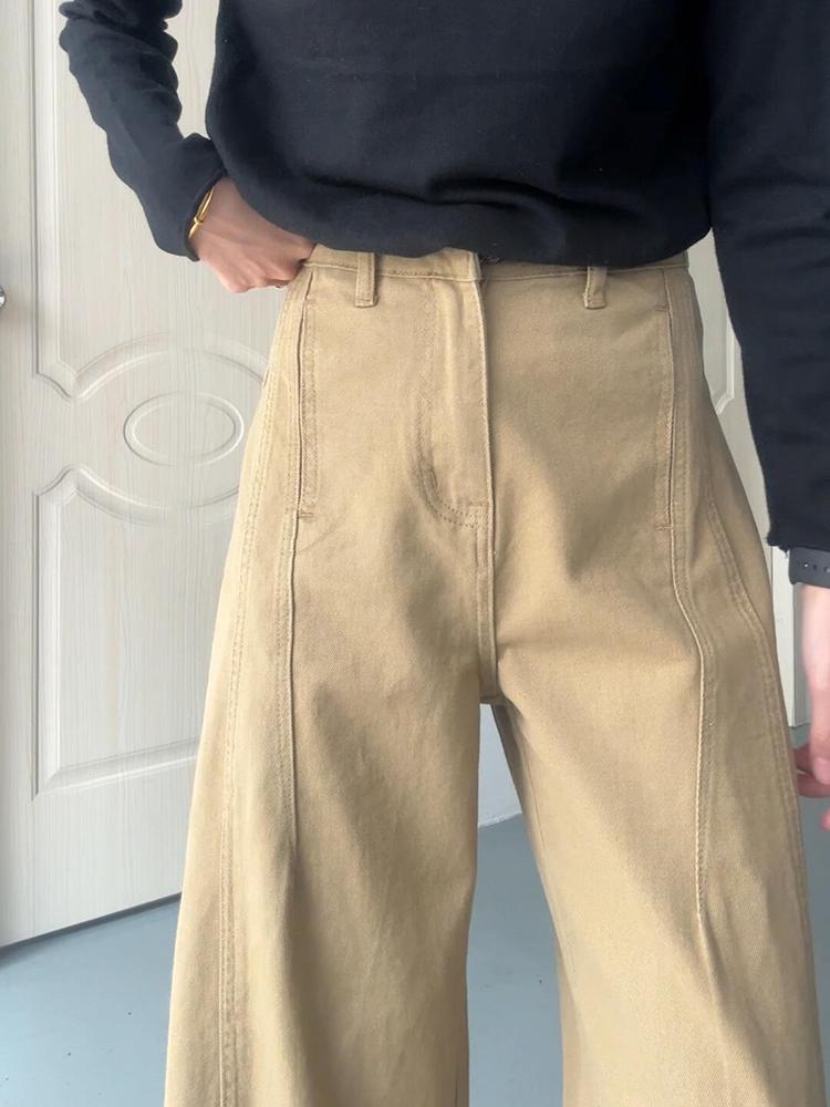 2025 Women's White High-Waist Loose Wide-Leg Jeans: Spring/Summer Collection