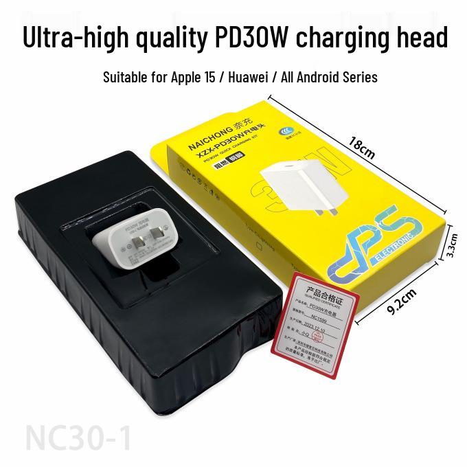 Apple-Compatible PD30W Type-C Fast Charger with 3C Certification for Mobile Phones