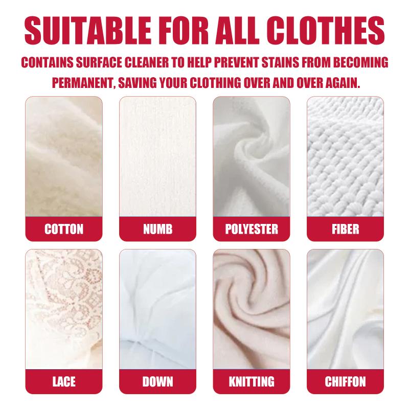 Dry Clothes Stain Removal Wipes Disposable Laundry Cleaner for Oil Grease Food Wine Stains Daily Outdoor Use