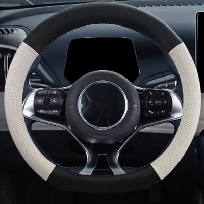 For BYD ATTO 3 YUAN Plus   Leather Car Steering Wheel Cover Breathable Comfortable Steering Wheel Cover