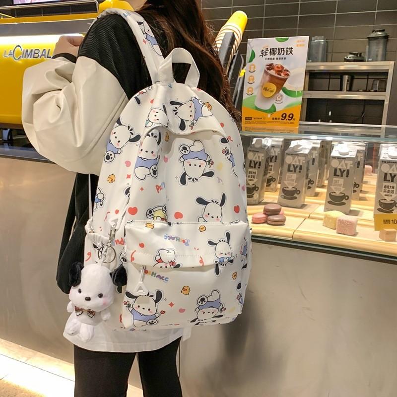 Stylish And Trendy Cartoon Print Large Capacity Backpack For School And Leisure Use