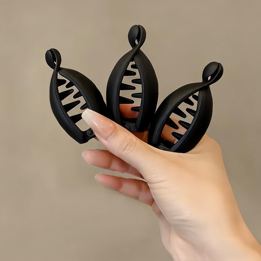 3/4pcs Curved Ponytail Hair Clip Set Matte Plastic Women'S Styling Hairpins Easy-To-Use Additions for Daily Commute