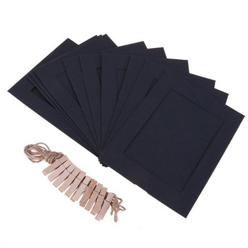 

Фоторамка для картины Деревянная фоторамка с зажимом Бумажный держатель для фотографий Декор для свадебной стены Выпускной вечер фотобудка реквизит 10 X 10 X 5 чёрный