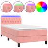 Sommier à lattes avec matelas - Maison Exclusive - 90x190 cm - LED Rose - 1 place