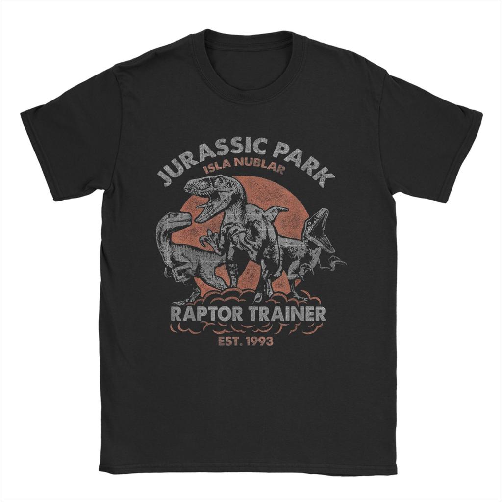 Men Women's Blue Jurassic Park Logo T Shirt  Cotton Clothing Awesome Short Sleeve Round Neck Tee Shirt Adult T-Shirt