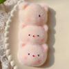 Kawaii Taba Squishy Mini Cartoon Triple Plush Piglet Three Panda Bears Mochi Soft Anti-Stress Girl Gift Hand Relaxation Toy
