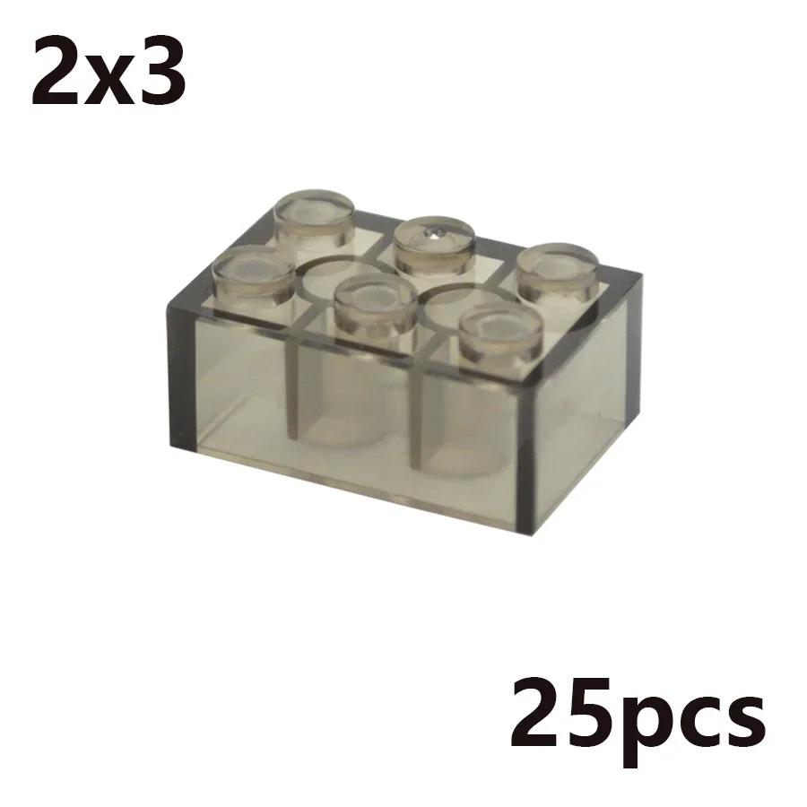 MOC Transparent Thick Building Blocks Figures 1x1 1x2 2x2 2x4 Dots Clear Brick Compatible Brand Educational Creative Toy for Kid