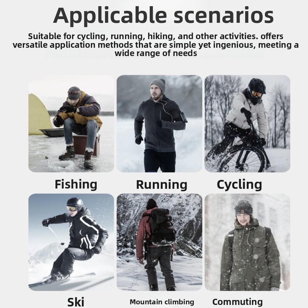 Warmer Running Winter Sport Cap Solid Color Outdoor Warm Hat Winter Running Hats  Winter Autumn