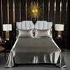 Japanese Style Silky Solid Color Bedding Set - Includes Sheet and Two Pillowcases for a Cool, Nude Sleeping Experience in Summer.