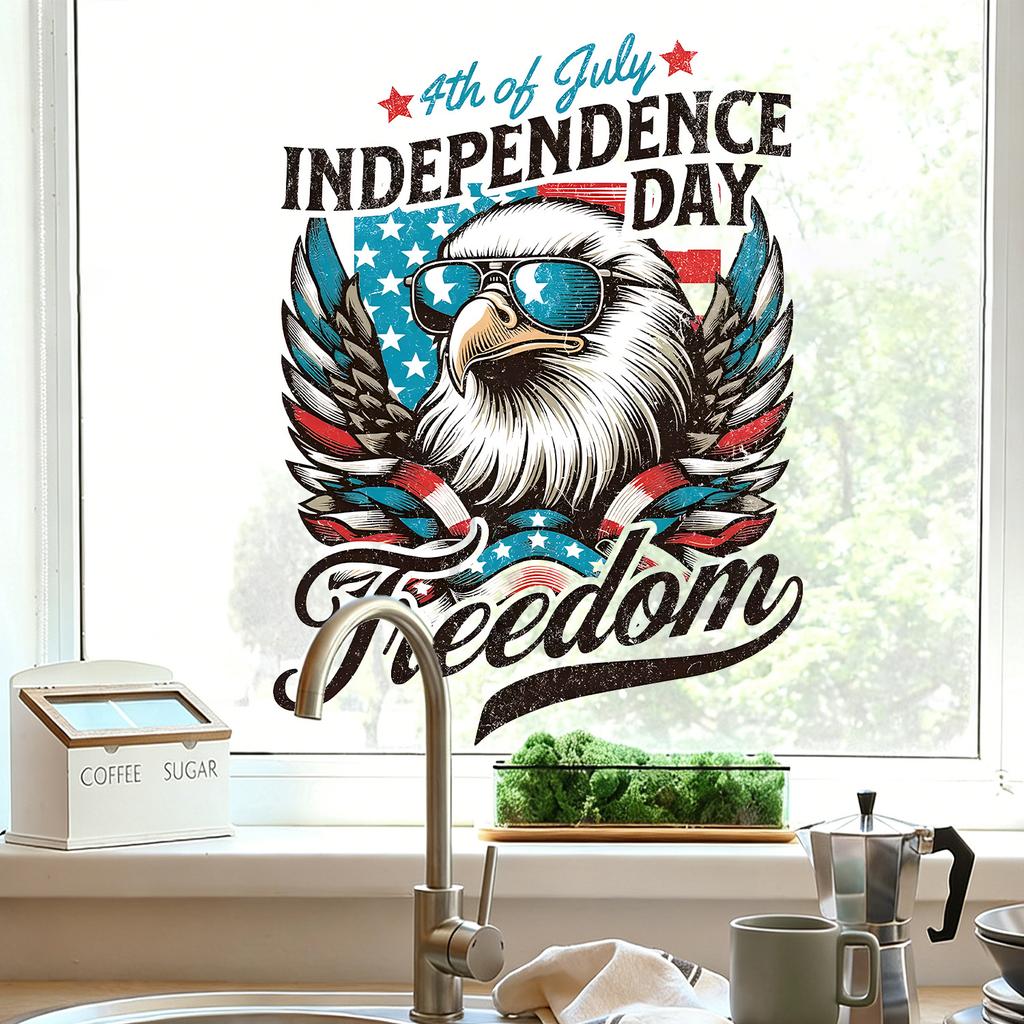 White-headed Eagle Independence Day Glass Coating Kitchen Bathroom Living Room Bedroom Stickers