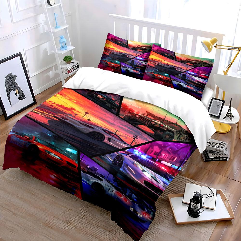 Sports Cars and Cityscapes. Bedding Sets Duvet Cover Sets Duvet Covers Pillowcases(1 * Duvet Cover 2 * Pillowcases Without Duvet Insert)