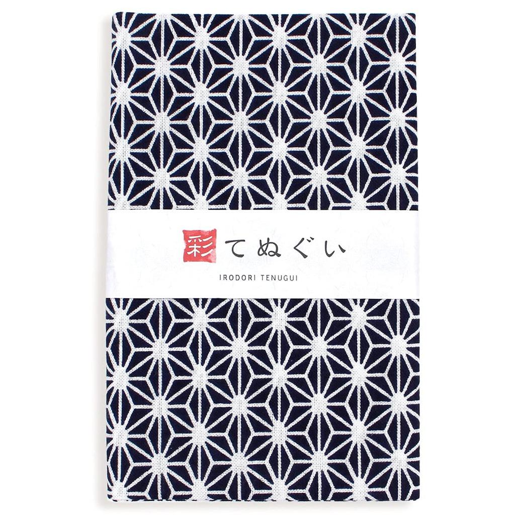 KOMESICHI Irodori Small Pattern Tenugui Navy Blue Set Set of 33 x 88cm (Tenugui) A, Anti-Fray Finish, 3, Approx.