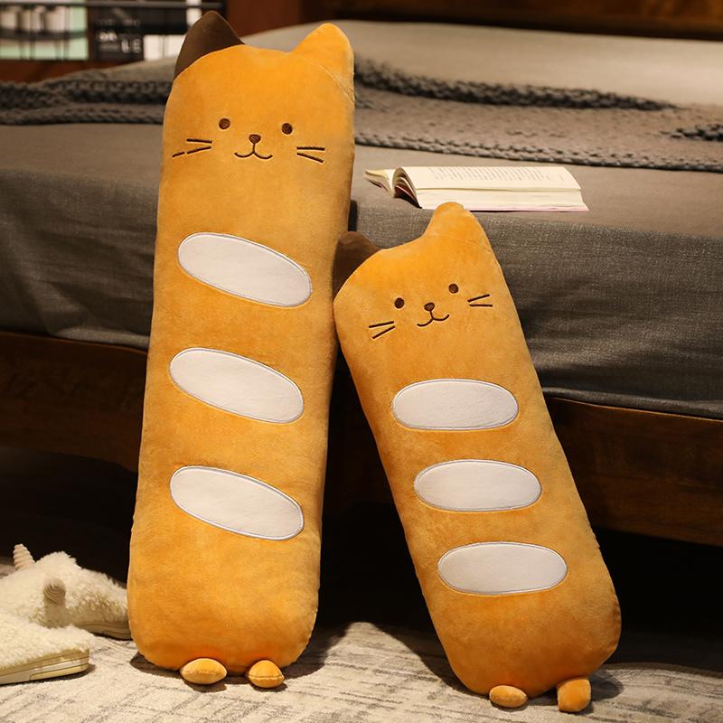 100cm Long Animals Plush Toy Stuffed Squishy Animal Bolster Pillow Cat Cylindrical Plushie Toy Sleeping Friend Best Gifts