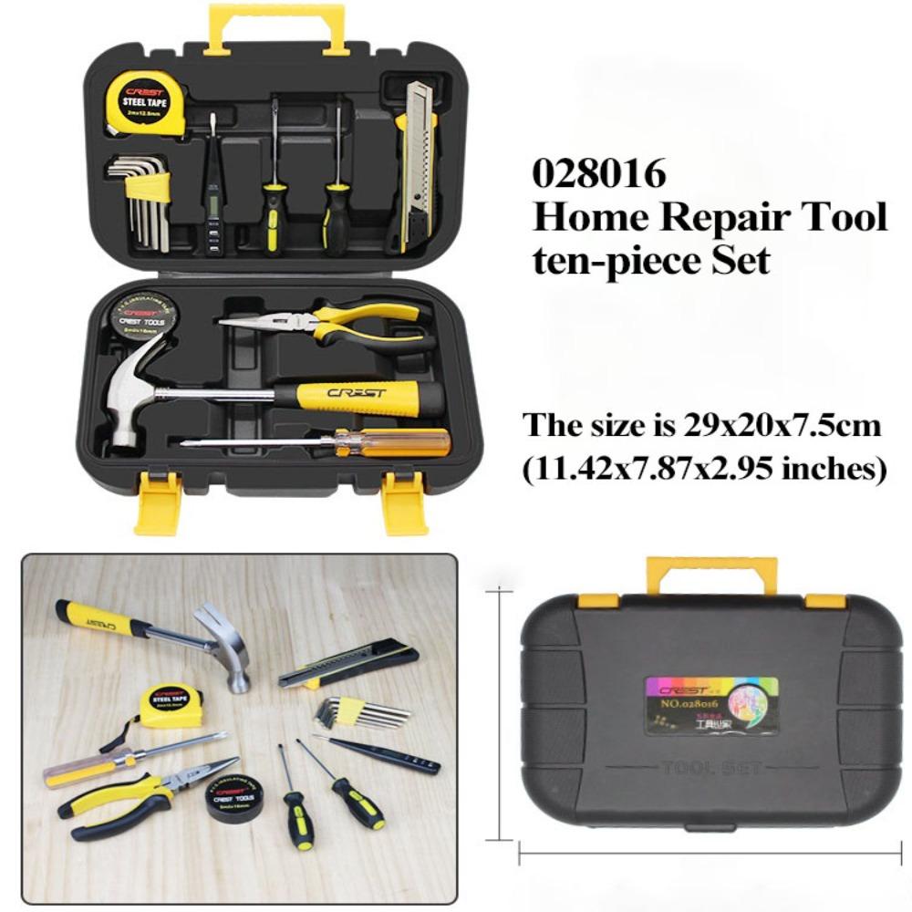 

Carbon Steel Gift Tools Set Multi-Function Hand Tools Set Household Hardware Toolbox DIY Projects 028016
