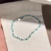 Shiny Colorful Crystal Bracelet for Women Sparkling Zircon Accent Chain Anti-allergy Jewelry for Night Out Party Birthday Gift