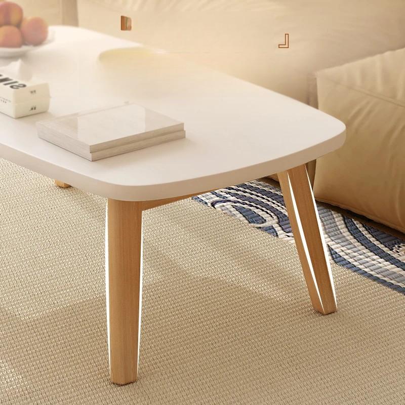 Foldable Solid Wood Coffee Table Space-Saving Multifunctional Desk for Small Apartment Minimalist Modern Kitchen Table