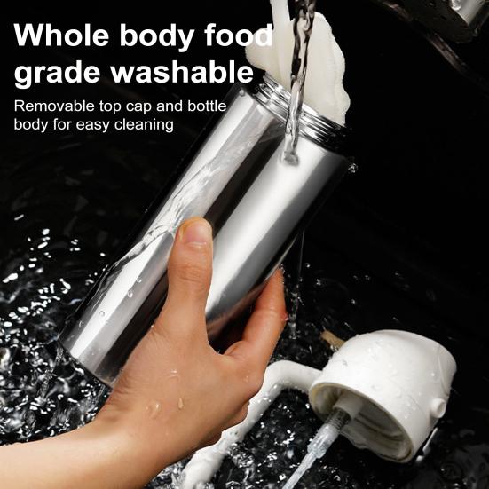 Dávkovač a rozprašovač olivového oleje 2 v 1 z nerezové oceli 360ml/430ml/500ml potravinářský olejový rozprašovač pro kuchyňské vaření, fritézu, smažení, grilování