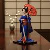 Japanische Geisha-Puppe Details Traditionelle Figur Handgefertigte Seidenstatue für