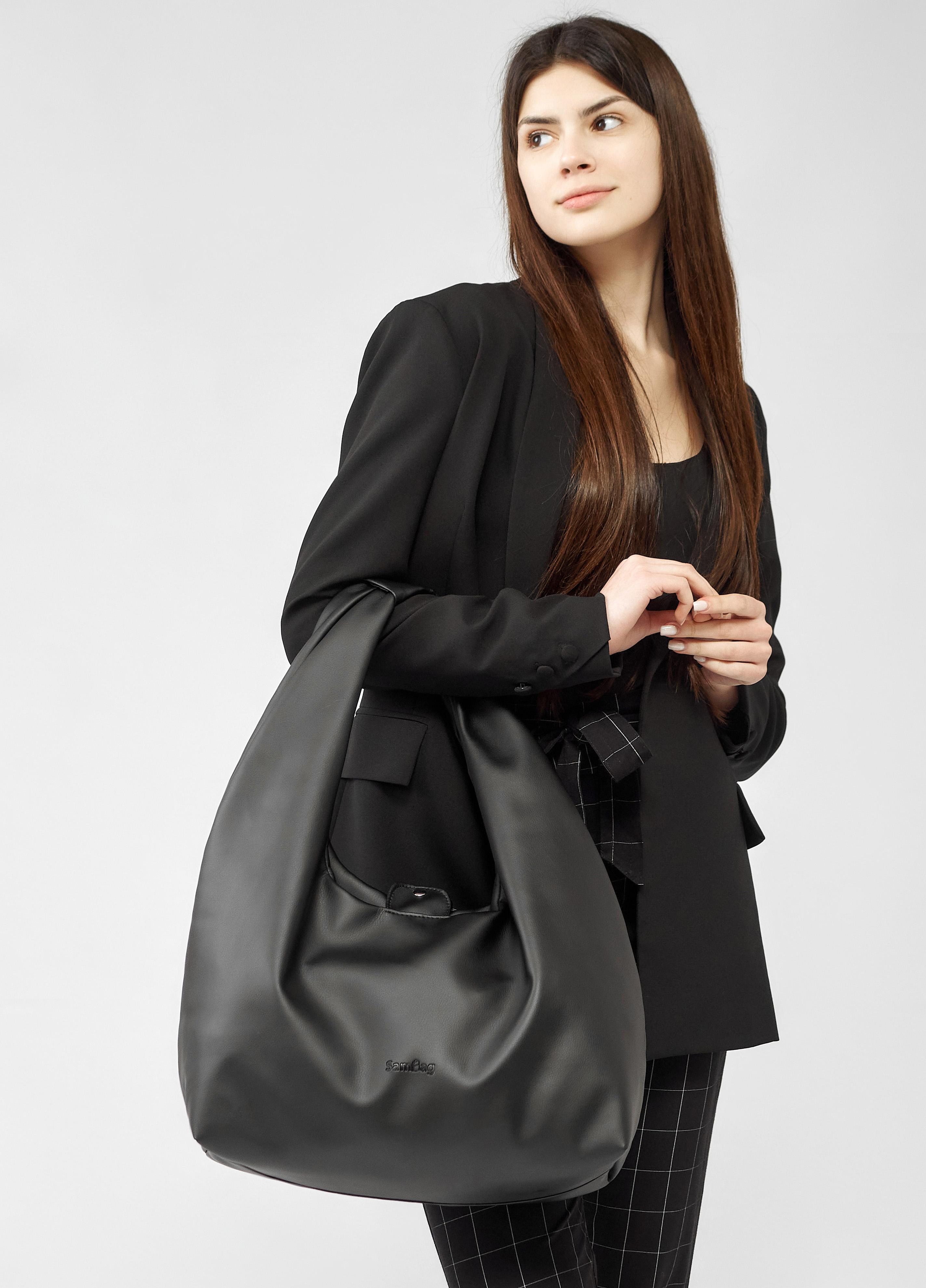 

Сумка жіноча Sambag HOBO L 34*37*16cm чорний