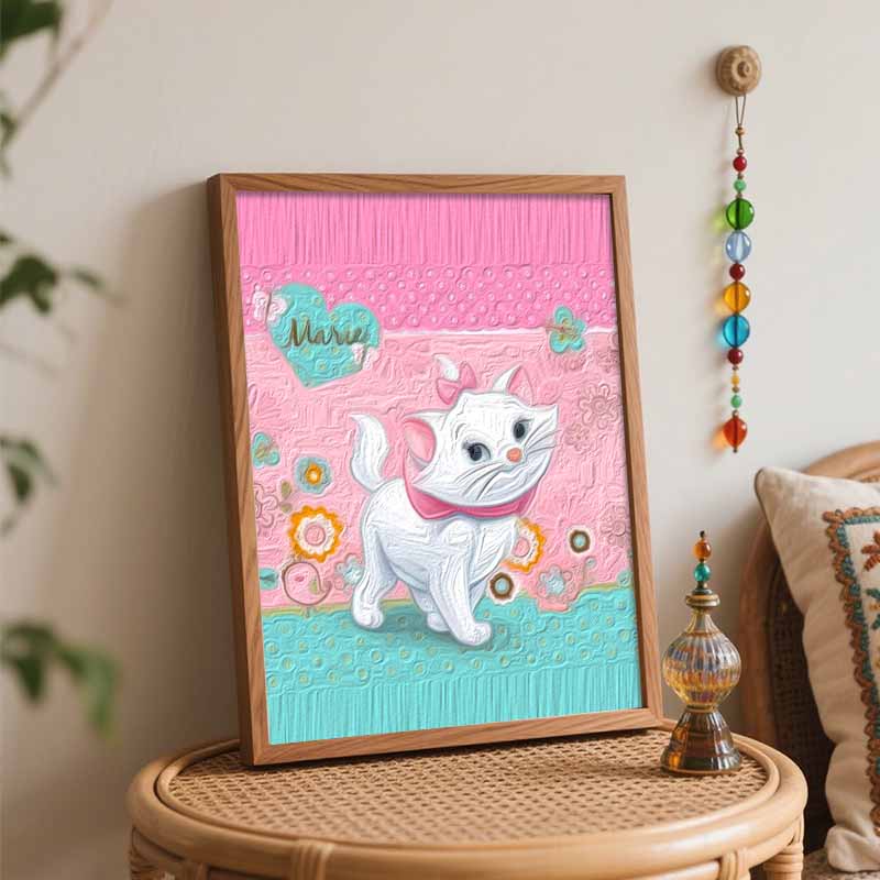Disney Marie Cat Oil Painting Art Set Handmade Diy Gift Home Decoration