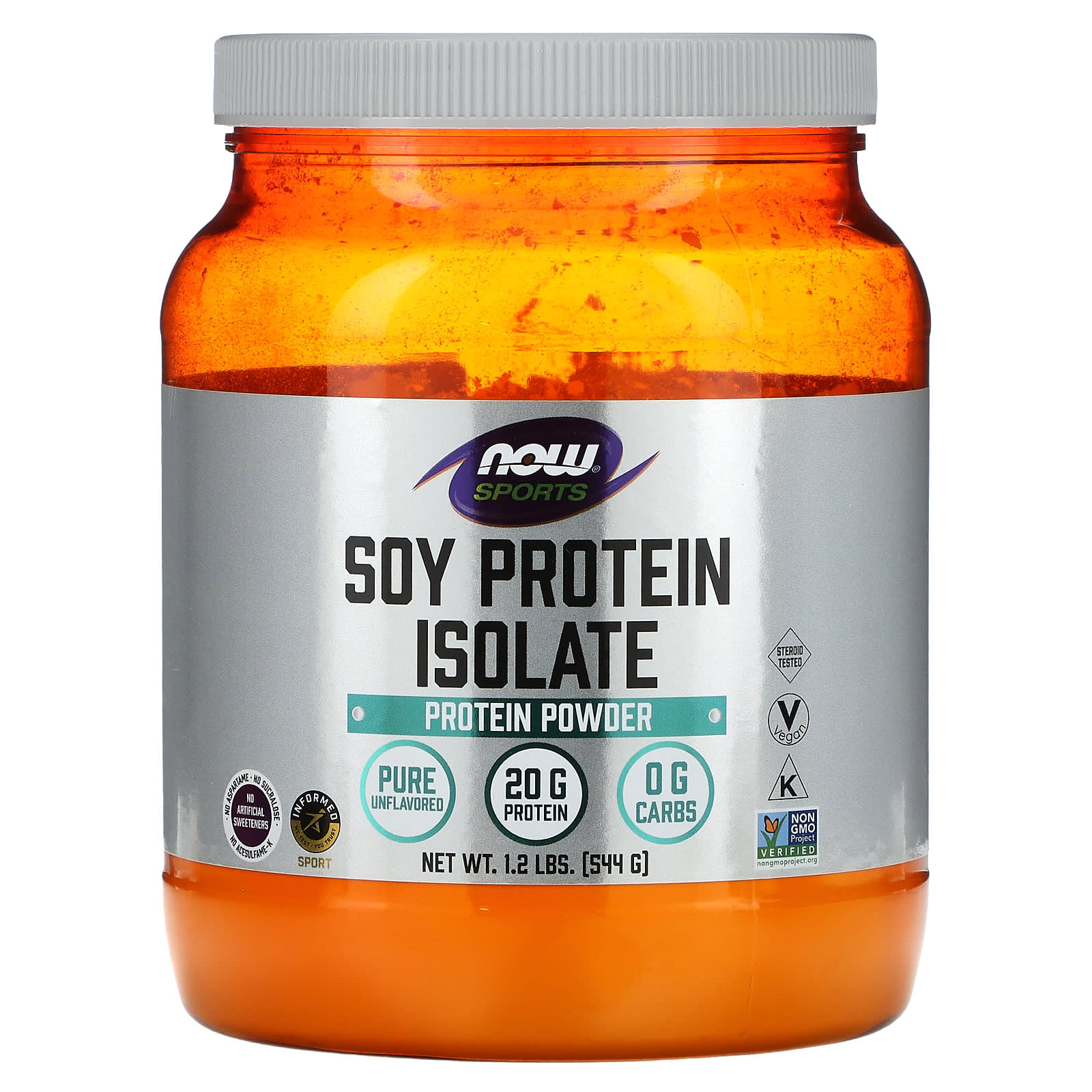 

NOW Foods, Sports, Soy Protein Isolate, Unflavored, 1.2 lbs (544 g)