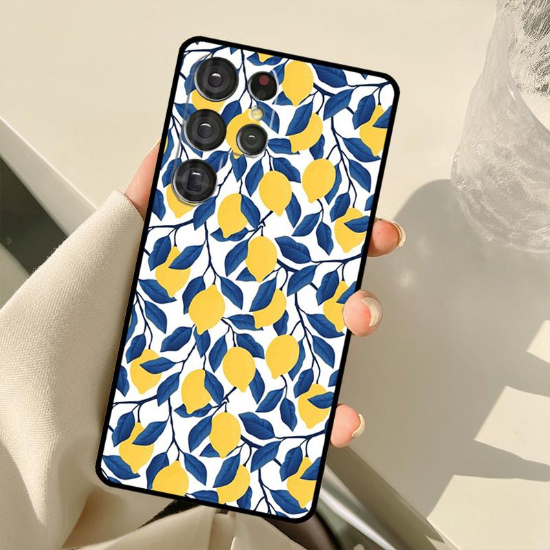 Tropical Summer Fruit Lemon Case For Samsung Galaxy S22 Ultra S21 S20 S24 S25 Ultra S9 S10 Plus S23 FE S25 FE Back Cover