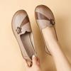 Spring and Autumn Non-slip Mother Shoes, Soft-soled Single Shoes, Women's Shoes, Comfortable Leather Shoes, Flat Bottom and Low Heel