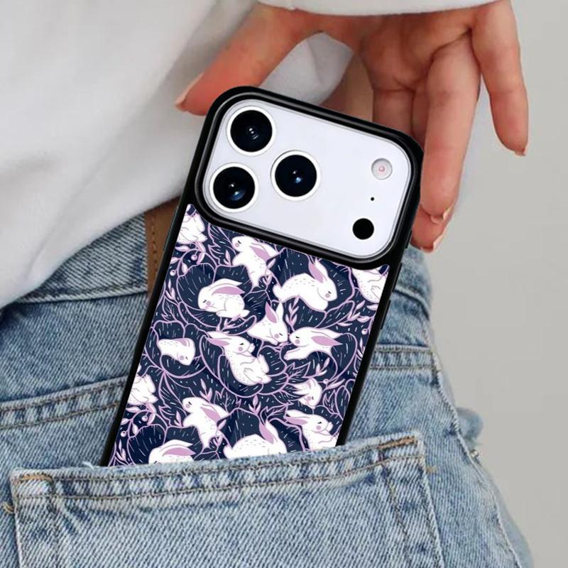 Bunny Rabbits print Phone Case for iPhone 16e 15 14 13 12 17 Pro Max Plus Air 17pro Cover Coque