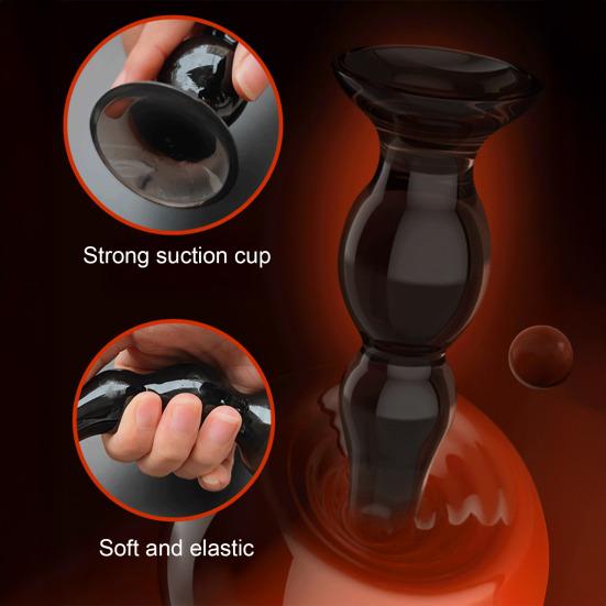 Anal Vibrator Gradual Bead Design Dual-Use Compatibility Anal Butt Stopper Vaginal Vibrator Couple Pleasure Toy