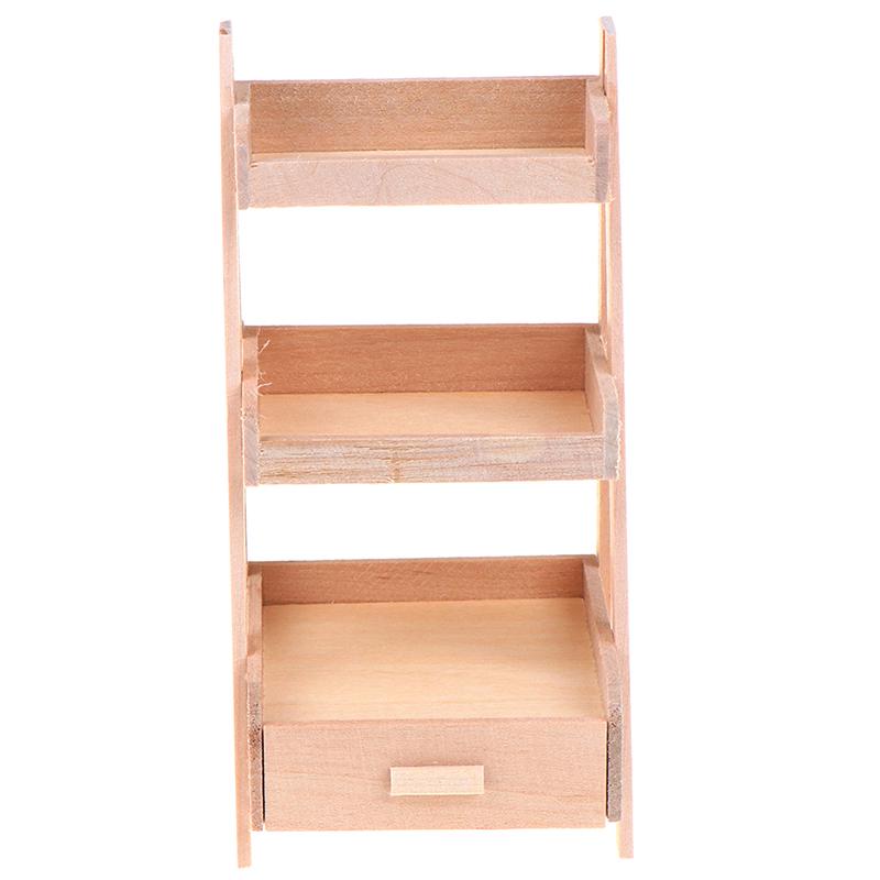 1:12  Dollhouse Wood Shelf Flower Stand Mini Furniture Model Toys