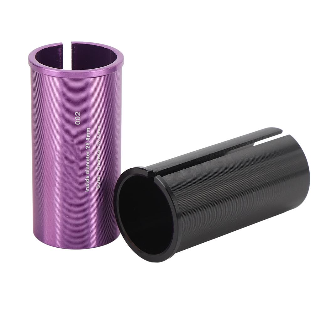 Seat Post Adapter Shim Aluminium Alloy CNC Machined Textured Finish Cycle Seat Tube Conversion Sleeve Shim 25.4 28.6mm