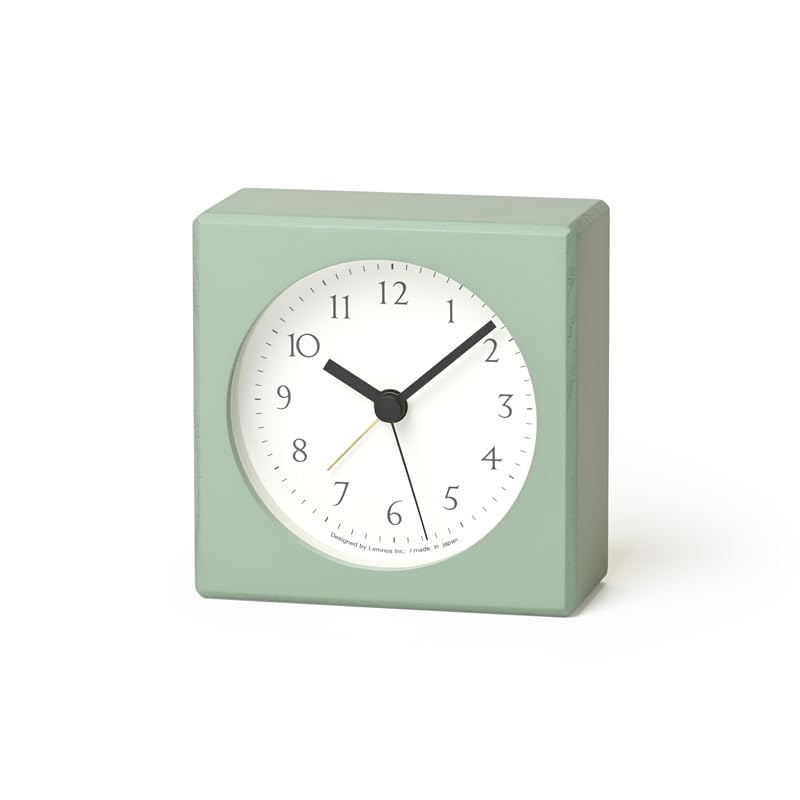 Lemnos Alarm Clock Analog Nuan Natural Wood Finish Light Green LGN Lemnos PA23-10