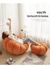 Cozy Pumpkin Single Sofa Chair: Recline & Relax in Lamb Wool Fabric